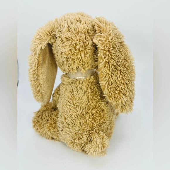 Bunny Rabbit Plush Stuffed Animal Floppy Ears Brown W/Bow Sitting Galerie 7” - Picture 3 of 7